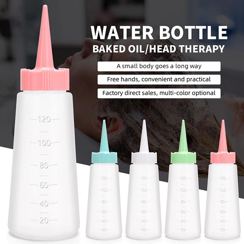 120Ml Salon Hair Oil Applicator Bottle Professional Hairdressing Dyeing Comb Graduated Bottles Barbershop Hairdresser Supplies