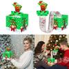 Christmas Green Checkered Tree Pattern Paper Gift Box Christmas Party Decor