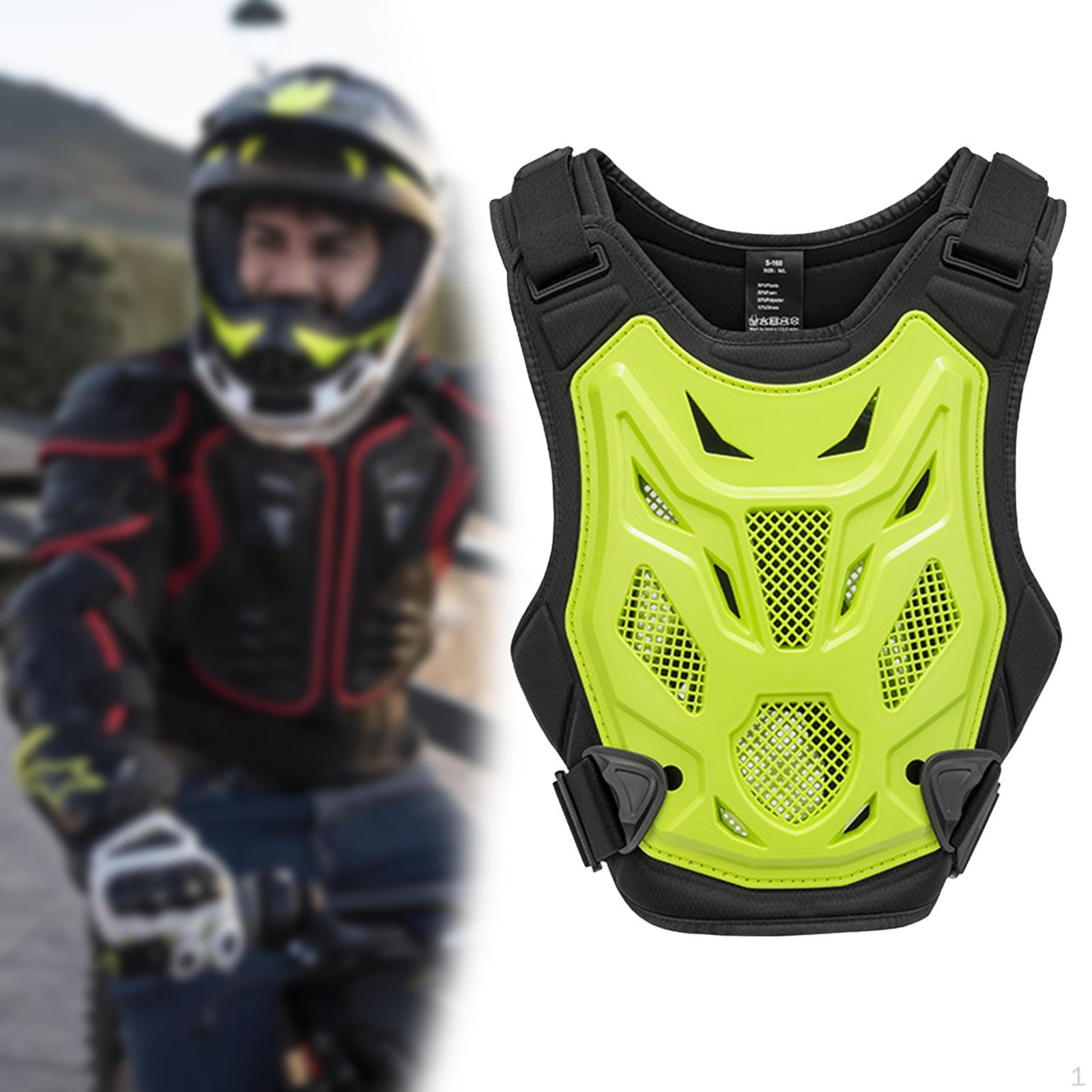 

Защитный жилет для мотокросса, дышащий, износостойкий, удобный для переноски, защитный жилет для тела мотоциклиста зелёный
