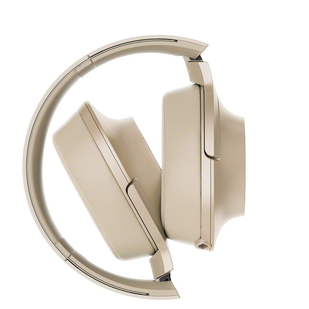Sony H.ear On 2 MDR-H600A Headphones Hi-Res Compatible Closed-Back Remote Microphone Pale Gold 2017 Model 360 Reality Audio Certified