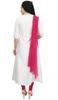 Atasi Ethnic White Zari Work Dupion A-Line Kurti Indian Women's Suit Clothing -