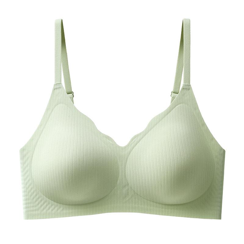 Summer seamless underwear women's small breasts gather and show big new breasts anti-sagging no steel ring bra