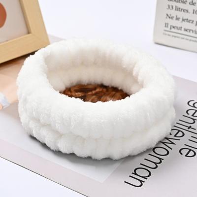 Uzun Süreli Kullanım Dayanıklı Spa Bandı Günlük Flanel Kadın Yüz Makyajı Hairband