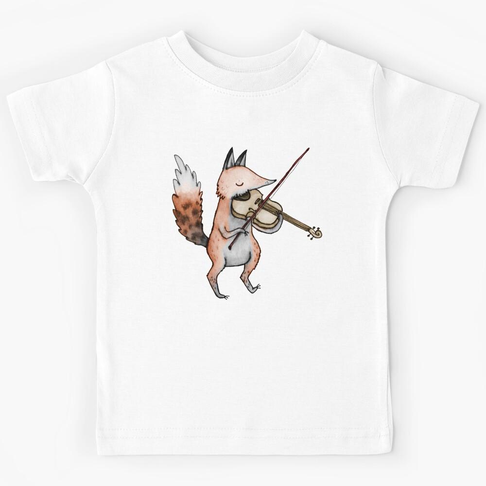 Violin Fox Kids T-Shirt 140