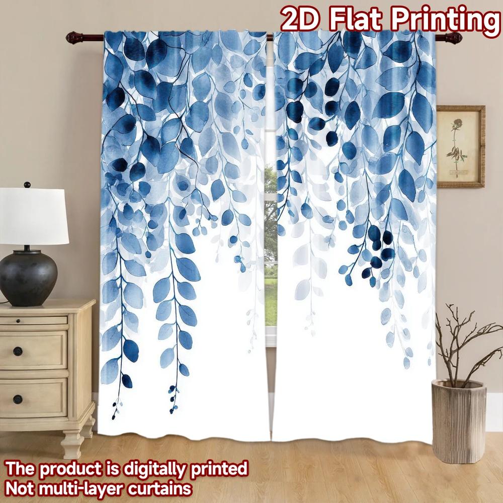 2D flat Photography Backdrop Popular Scene Backdrop Blue Leaves 100% Polyester Festive Backdrops Perfect for Holiday