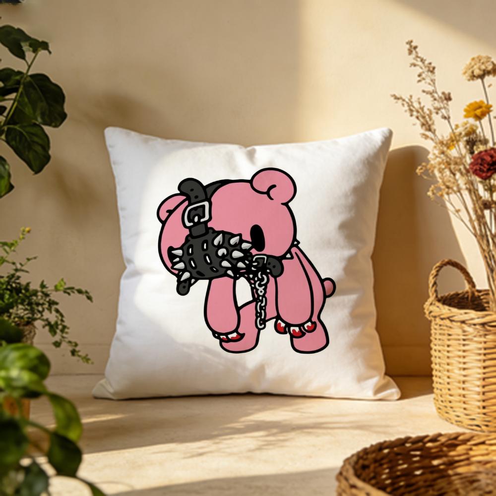 Trendy GGloomy Bearer Cushion Cover Versatile DoubleSided Pillow Case Fit for Sofa Bed Car Daily Decor