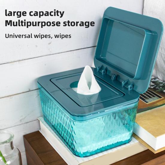 Wipes Dispenser Storage Box Large Capacity Dustproof Moisture Prevention Transparent Design Bathroom Wipes Case Box