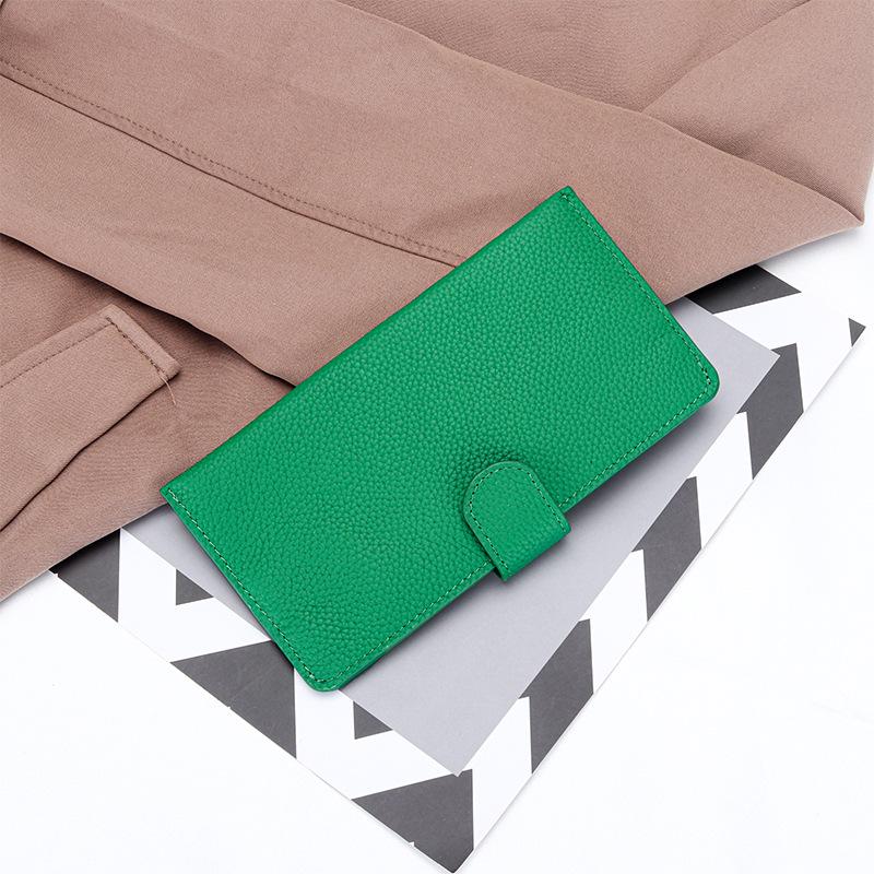 Top Grain Cowhide Women's Ultra-Thin Long Leather Phone Wallet 2025