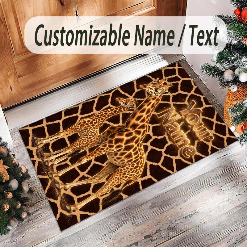 Other Similar Designs Theme Crystal Velvet Rug Personalized Custom Name Text Soft Floor Mat Home Decor