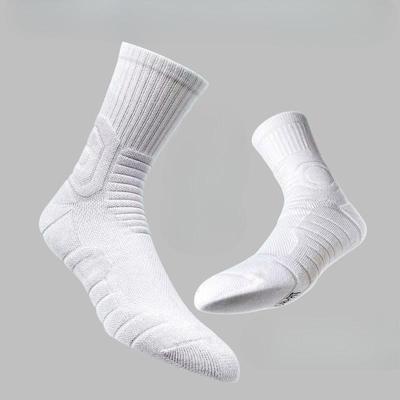 Men's Spring and Autumn Basketball Running Non Slip Sports Net Cable Breathable Deodorant Sweat Absorption Long Socks