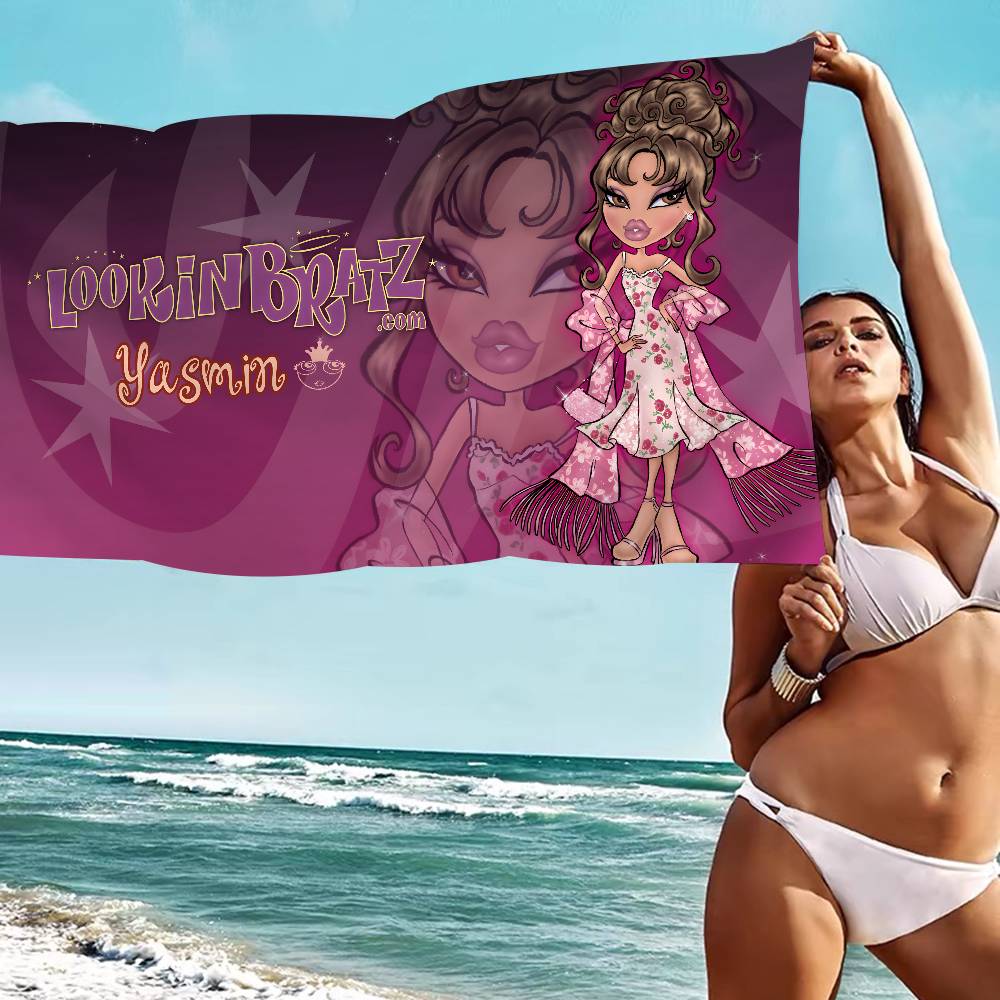 B-BratzZ M-Mask G-Girl Microfiber Printed Beach Towel Mountain Climbing Yoga Beach Swimming Running Absorbent Soft Towel