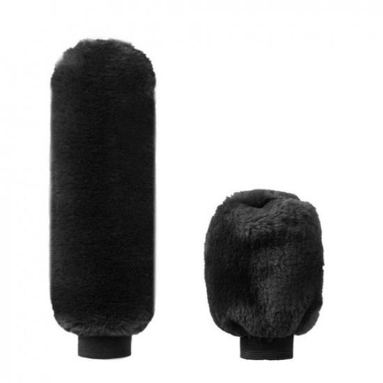 2Pcs/Set Car Handbrake Grip Cover Gear Shift Knob Cover Handle Plush Sleeve Warm