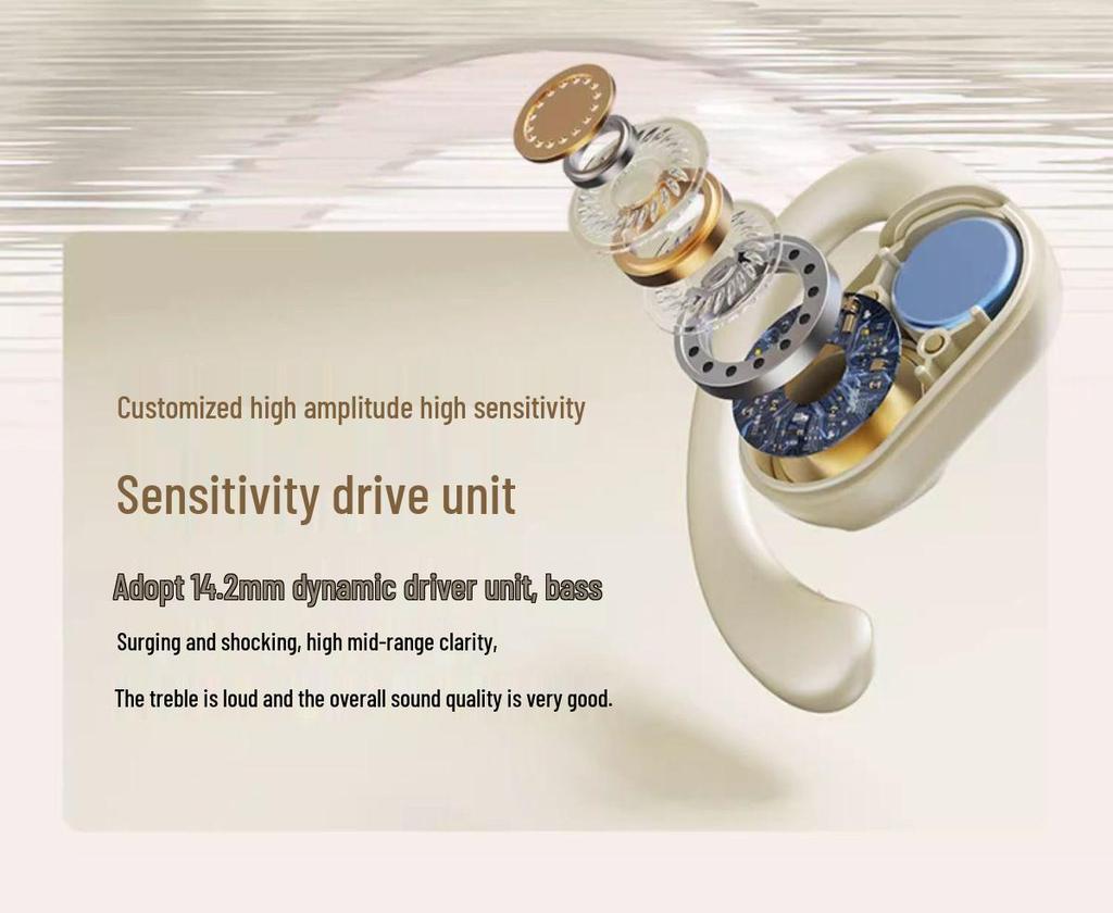 X93 Bluetooth 5.3 Ear-Hook: High Sound Quality, Comfortable Fit, Smart Display, Long Battery Life