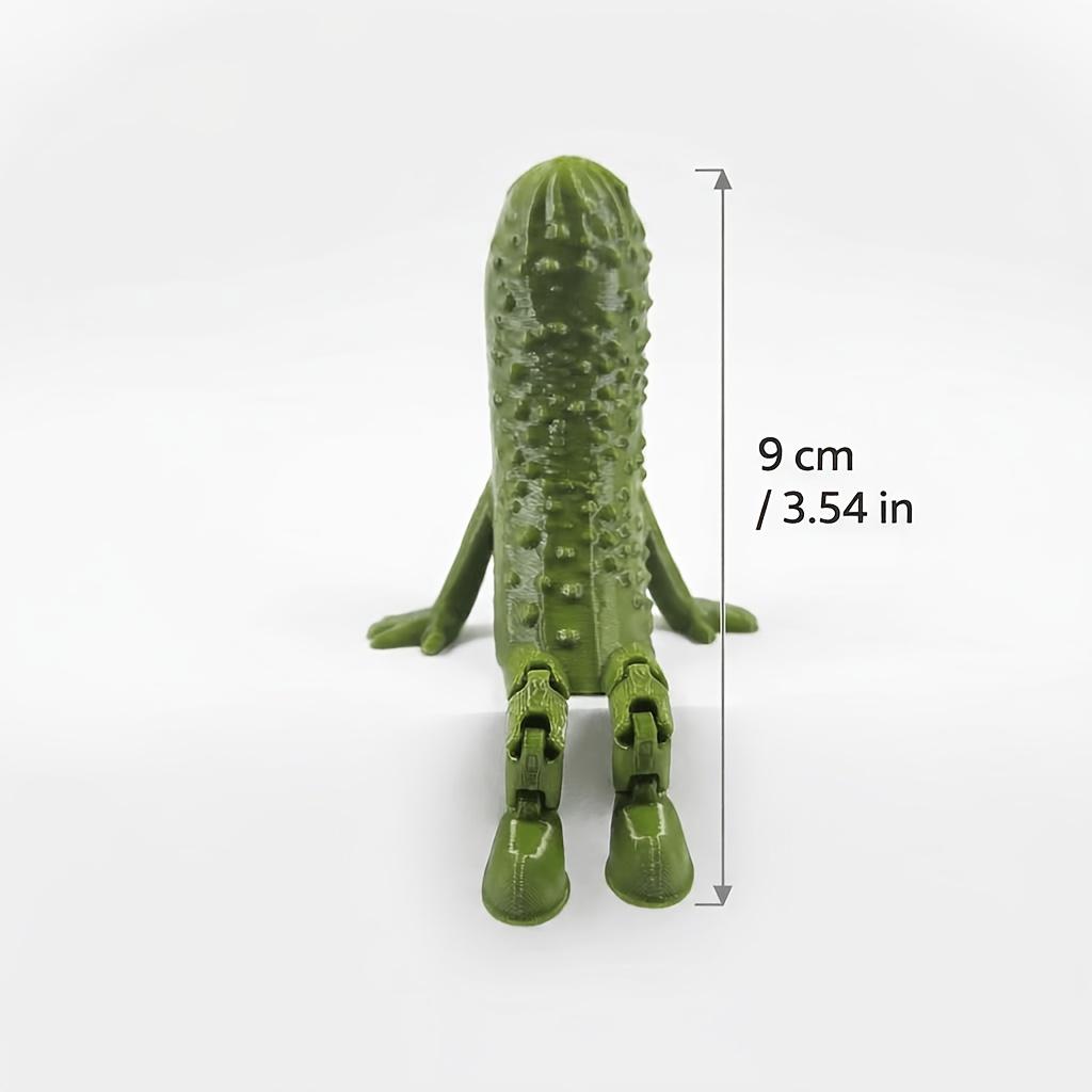 

Funny Pickle Desk Statue, Cute Sitting Companion for Home & Office, Creative Small Decor! зелёный