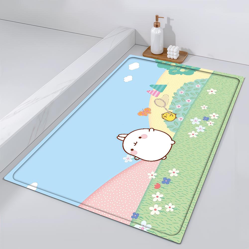 Door Mat Bedside Entrance Kawaii M-Molang Bath Floor Decoration Cute Cartoon Corridor Door Mat Carpet Living Room Balcony