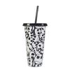 Holiday Temperature-sensitive Color-changing Cup 710ml Single-layer Coffee Plastic Straw Halloween Cup
