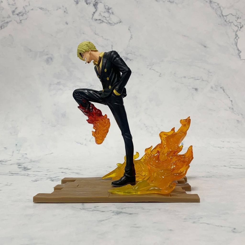 15cm Anime One Piece Figure Luffy Sanji Zoro Battle Warrior Figurine Model PVC Collection Desktop Action Figure Toy Kid Gifts