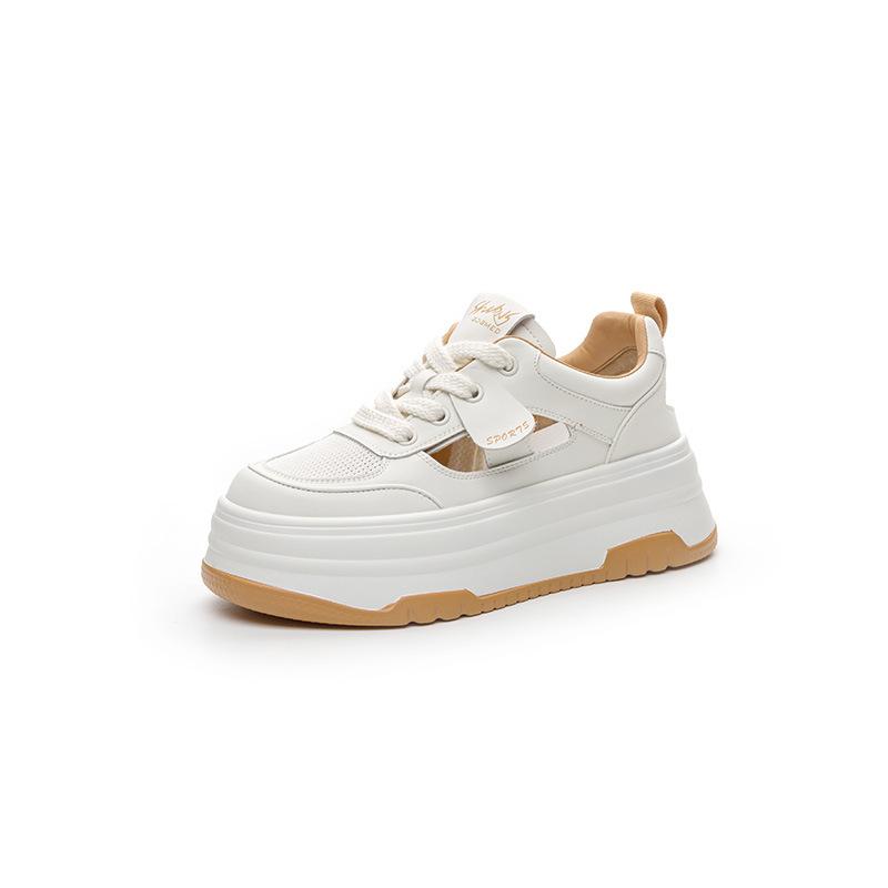 Women's Shoes High-end External Wear 2025 Spring and Autumn New Thick-soled Inner Height Increase Casual Little White Shoes Women's Sports Dad Shoes