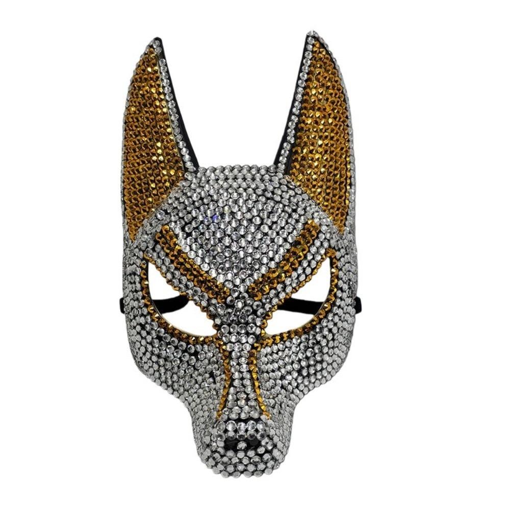 Shiny Zircon Rhinestone Mask Luxury Design Anubis Mask Halloween Mask Cosplay Mask