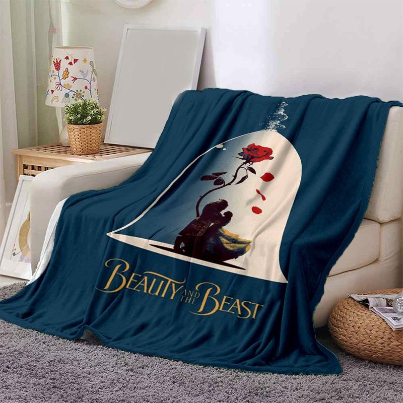 1 Stück. Die Schöne und das Biest Thema Decke, Weiche Mikrofaser Decke für Zuhause, Büro, Außenbereich, Perfekte Geschenkidee (80x120 Zoll)