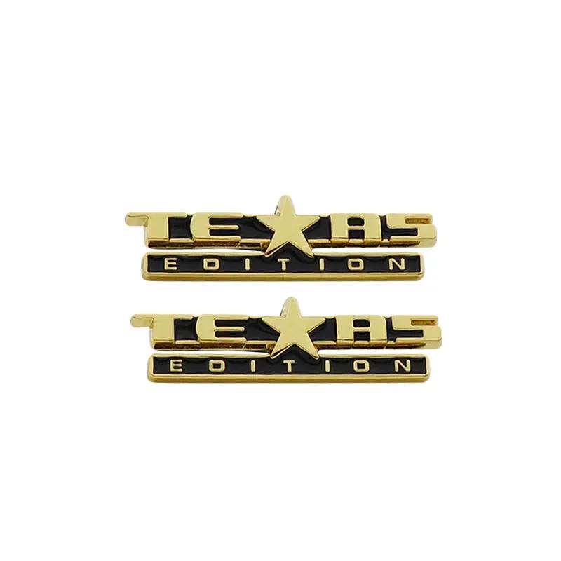 2pcs Premium Texas Edition car Engine Fender trunk Tail Decal Emblem Badge Sticker for American US SUV Off Road Car