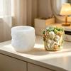 Mother & Child Puppy Flower Pot Silicone Mold for DIY Plaster, Succulent Planter, Aroma Candle, and Resin Craft.