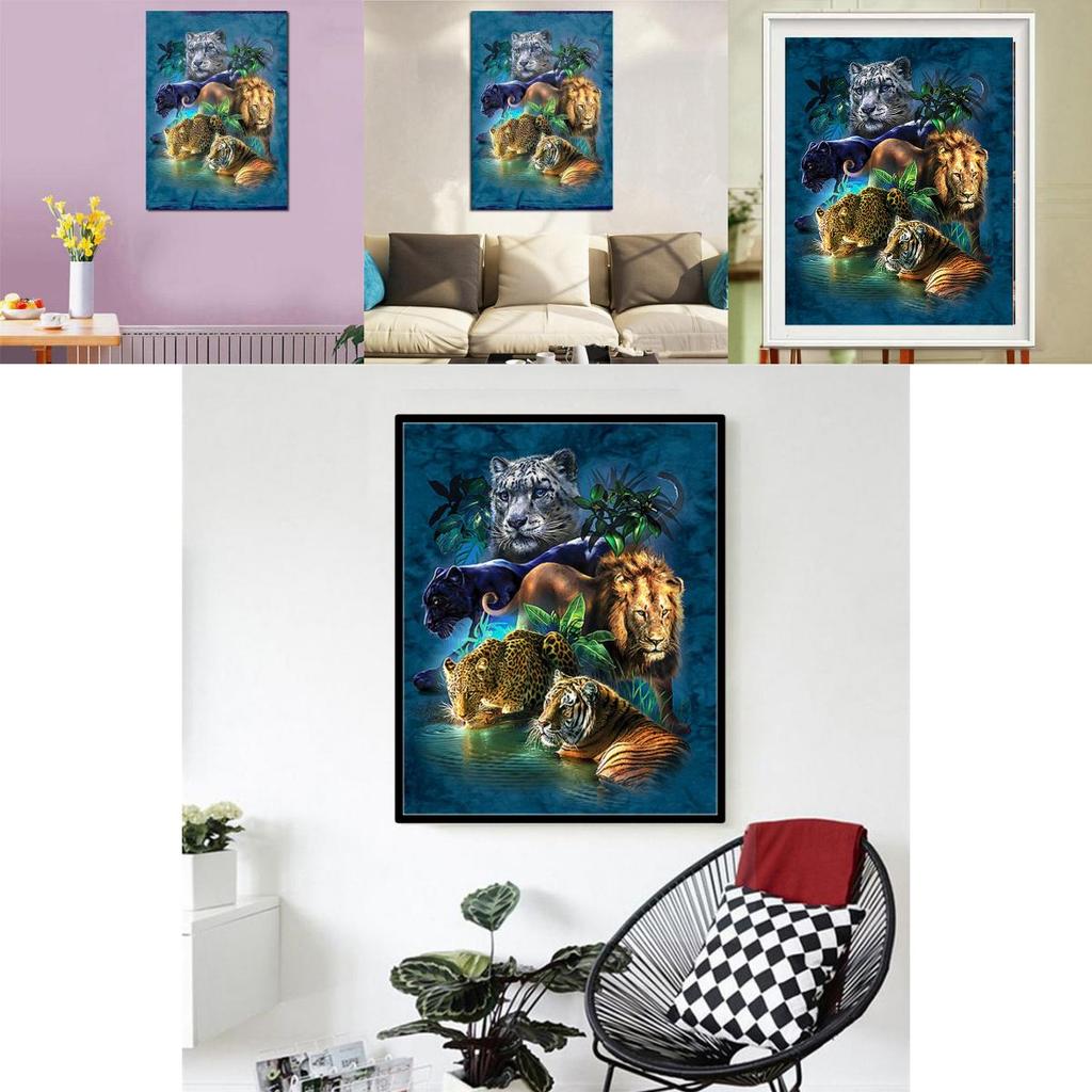 Exquisite 30x40cm Diy Dimond Painting With Four Holy Beasts Full Drill Canvas