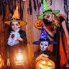 Chapéu de Bruxa LED Decoração Halloweeen Exterior Chapéu LED Bruxa Cosplay Dia dos Mortos Mexicano Festa Bola Mago Cosplay Para