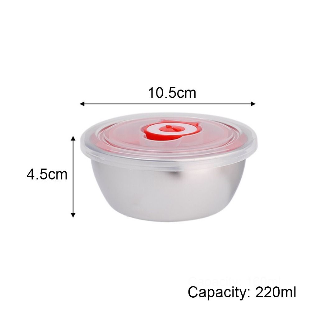 

1 шт. Детская миска для еды из нержавеющей стали 304, миска для микроволновки, ланч-бокс Bento, герметичные миски, контейнеры 220ml