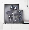 Romantic Abstract Metal Figure Sculpture Canvas Print: Modern Wall Art