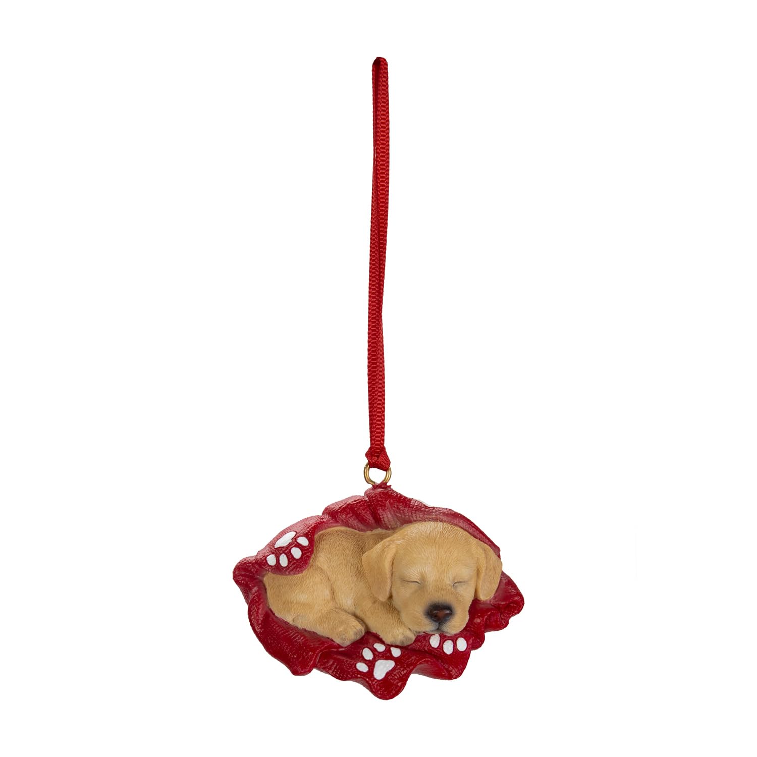 

Убия Лабрадор Ретривер, завернутый в одеяло, украшение, 7 x 4,5 x 4,5 см, фигурка животного, декор для сада, собака, украшение для рождественской елки, Санта, H23110