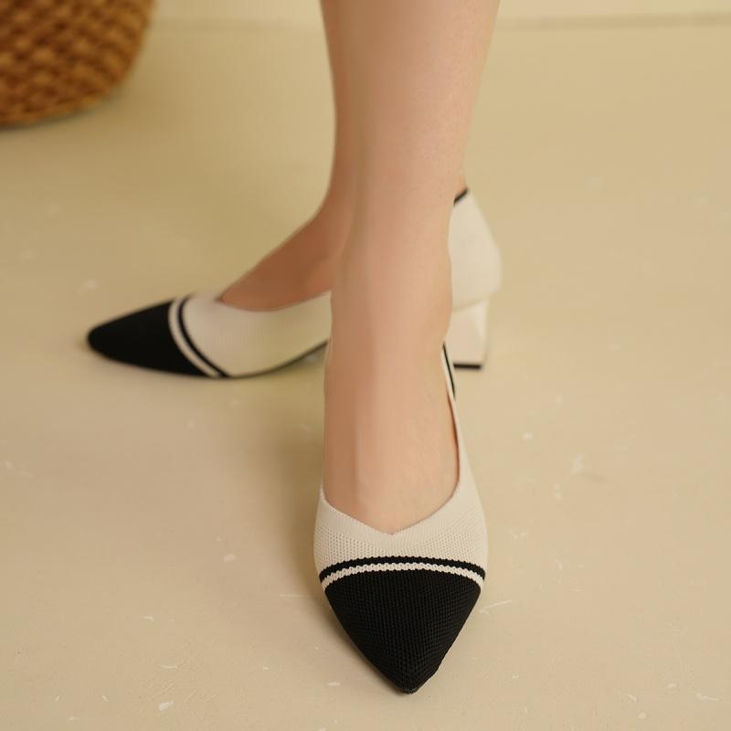 Fashion Ladies Shoes on Sale 2024 Fashion Slip on Women's Flats Autumn Pointed Toe Mixed Colors Net Cloth Breathable Casual Shoes Female