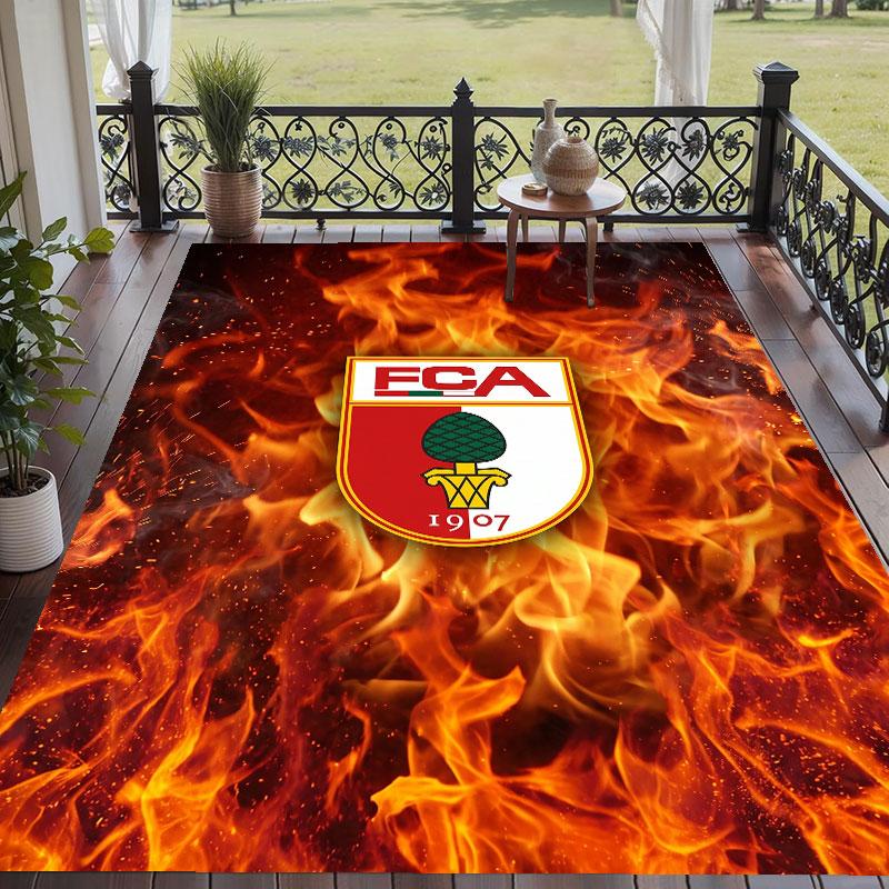 Weicher Boden Teppich FC Augsburg FC Muster Teppich Teppichboden Dekorationsmatte Für Heimzimmer Dekoration