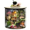 Moin Moin Dollhouse Miniature DIY Kit Set, Terrarium Jar, Dream Bottle, Palm-Sized, Beginner-Friendly, Fairytale-Themed, Stylish Interior, Flower Gard
