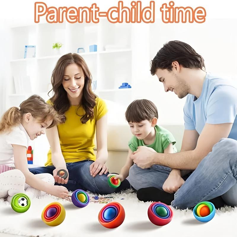 3D Rotation Sphere Fidgeting Gyro Tactile Toys Hand Fidgeting Spinner Gyroscope Toys For 5 To 10   Stress Relief Toy