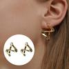 1 Pair Chunky Huggie Earrings for Women Girls, Small Minimalist Hoop Earrings, Simple Swivel Geometric Jewelry