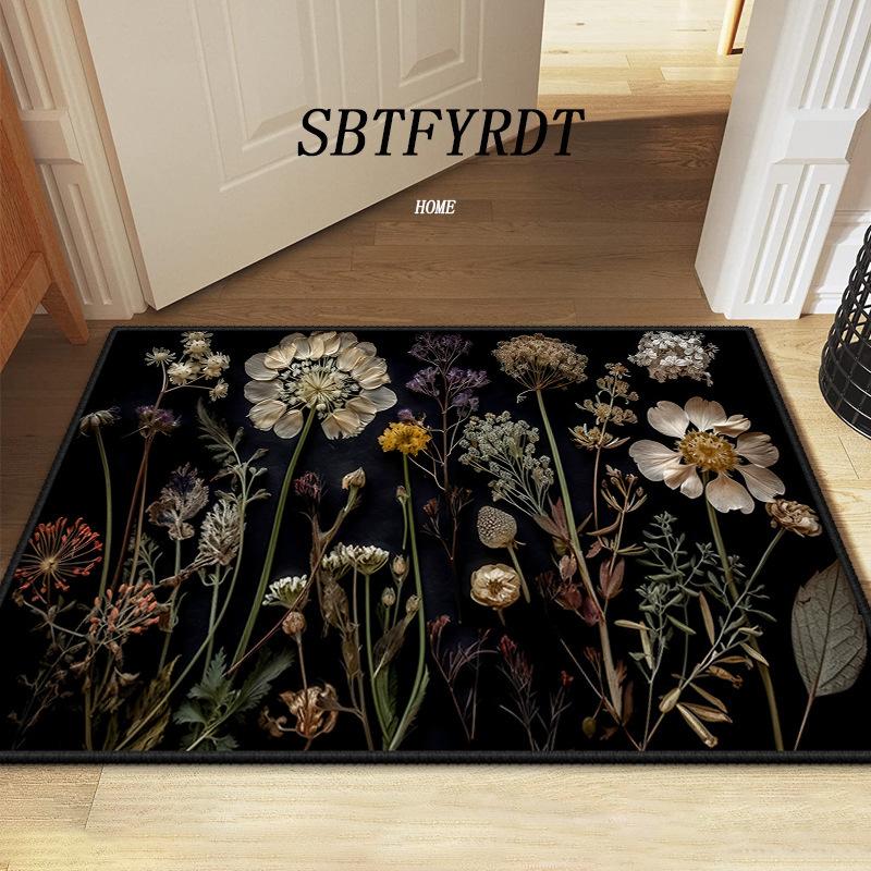 60*90cm Cute Animal Printed Crystal Velvet Floor MATS, Cute Animal Bathroom Anti-slip Floor MATS, Holiday Decoration Living Room and Bedroom Door MATS