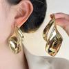Exaggerated Design Twisted Leaf Earrings Light Luxury Vintage Dangle Earrings Women