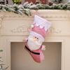 Christmas Stockings Gift Candy Bag Santa Snowman-Socks Hanging Christmas Tree Ornament, Santa Claus