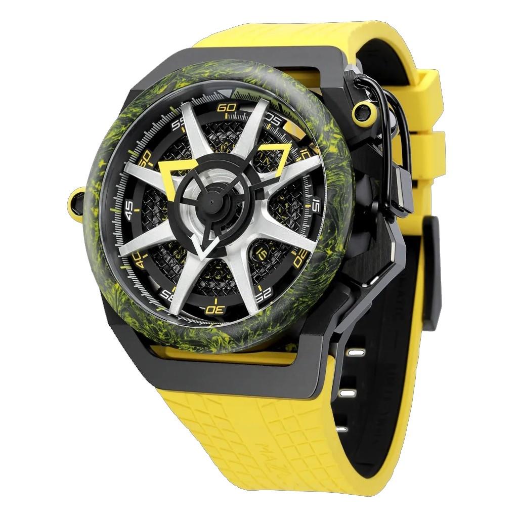 Mazzucato Rim Monza Reversible Chronograph Twin Dial Automatic F1-YWBLK Men's Watch