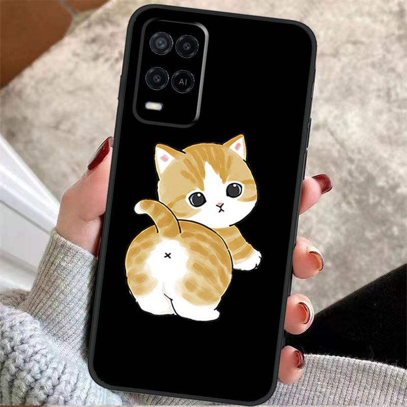 Funny Animal Cats Dog Tiger Couple Case For Oppo A38 A74 A94 A54 A18 A58 A78 A98 A80 A60 A40 A96 A76 A16 A15 A17 A57 A77 A5 Pro