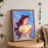 Disney Oil Painting Painting Art Belle Princess Starry Night Handmade Diy Painting Home Decoration Gift