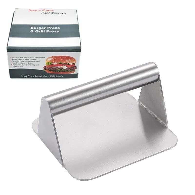 Hamburgerpresse Schwerlast 6 Zoll Burgerpresse Patty Maker Mit Hitzebeständigem Griff Edelstahl Fleisch Fil Grill Barbecue Werkzeuge