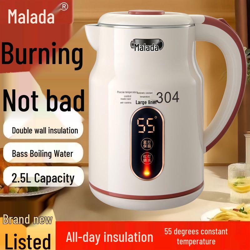 Wanlida 304 Dayanıklı Elektrikli Su Isıtıcı - Geniş Kapasiteli, Sıcak Tutma, Yanmaz, Bebek Güvenli