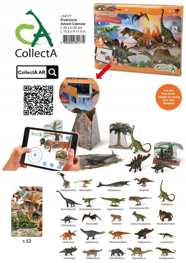 Collecta kalendarz adwentowy figurki dinozaury świat prehistoryczny 84177