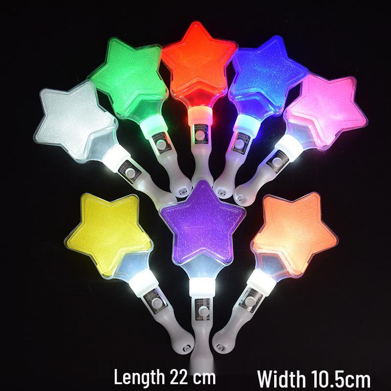 Seven-Color Flashing Star Wand - Electronic Glow Stick for Kids' Concerts and Parties