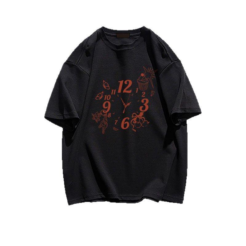 Loose Fit Women's Pure Cotton Summer T-Shirt - New 2025 Oversized American Style Half Sleeve Top