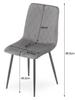 TURIN chair - brown velvet / black legs x 1