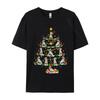 Xmas Lights English Setter Dog Christmas Tree Tshirt Vintage Men's Tees Tops Large 100% Cotton O Neck T Shirt