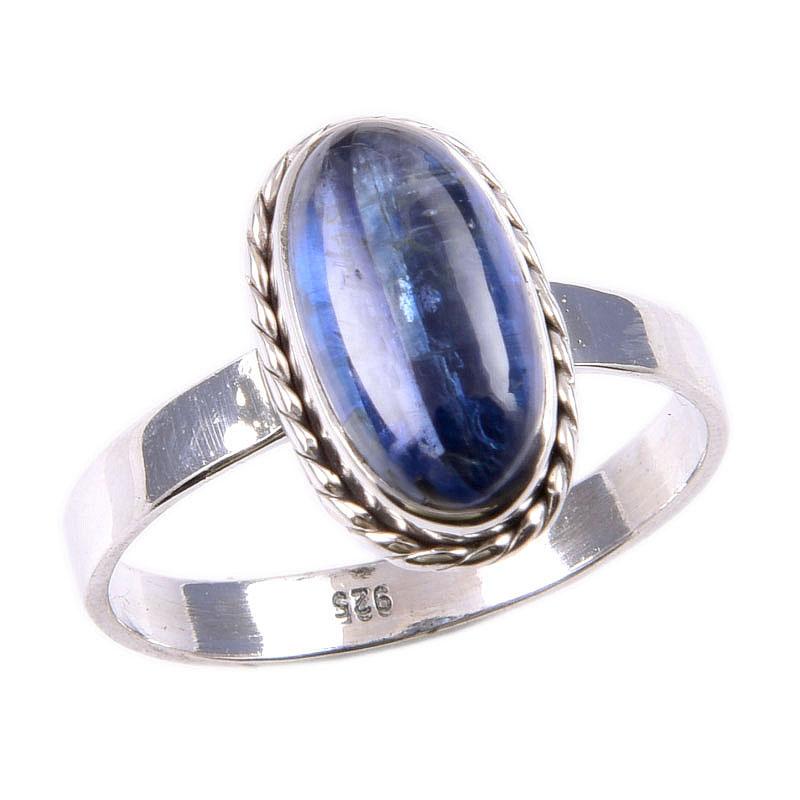 Natural Kyanite Gemstone Handmade 925 Solid Sterling Silver Gift Ring S.10 g1S73